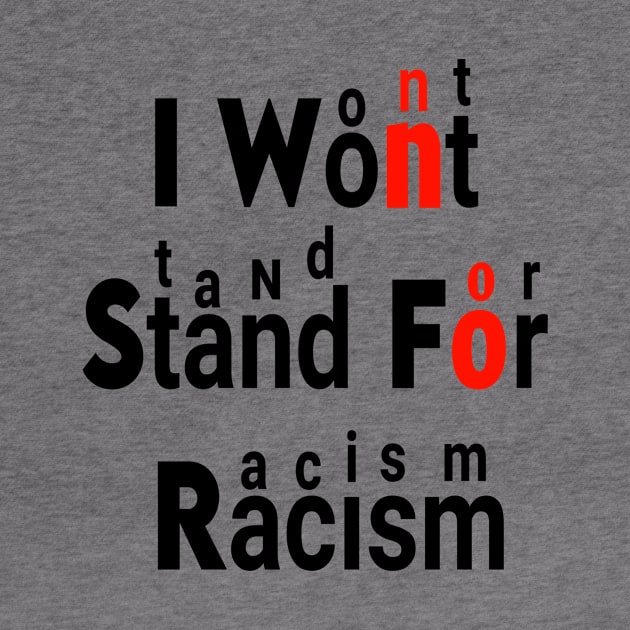 I WON'T STAND FOR RACISM by DZCHIBA